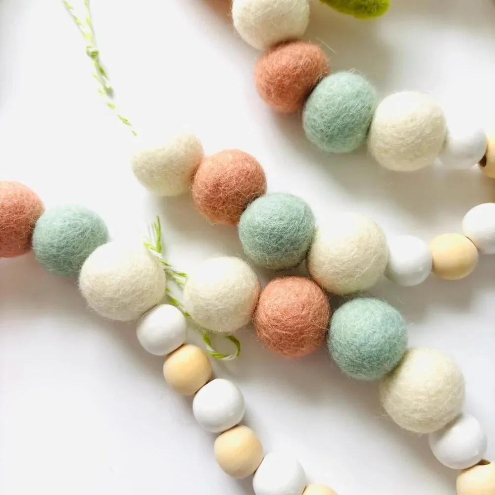 Felt Easter Garland – Handmade Carrot Spring Decor